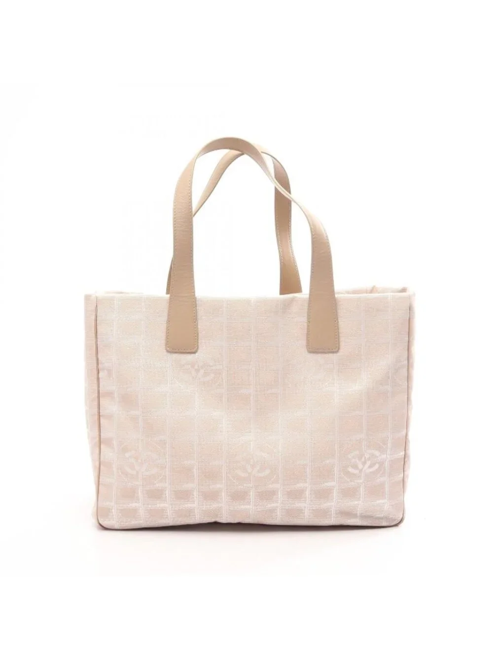 Chanel Tote Bag New Travel Line MM Beige Leather MM